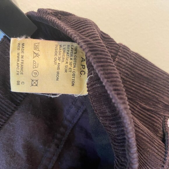 APC Dark Brown Corduroy Pants - Gently Worn, Size 29 - Picture 6 of 10
